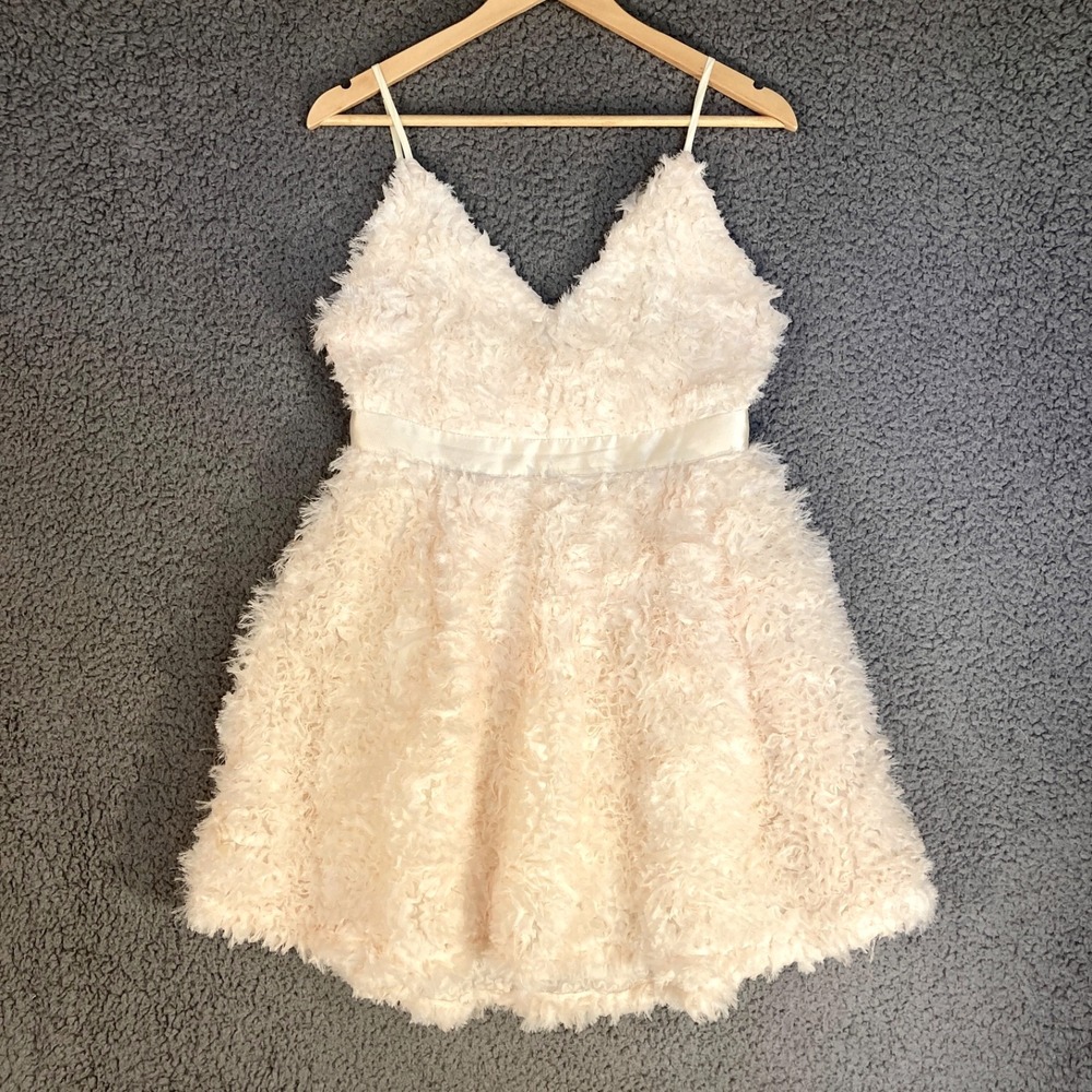 Dainty Hooligan Babydoll Textured Ruffle Sabrina Carpenter Mini Dress Womens M
